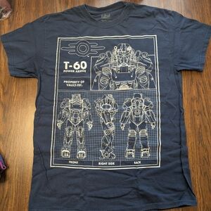 Navy Fallout Graphic T-Shirt